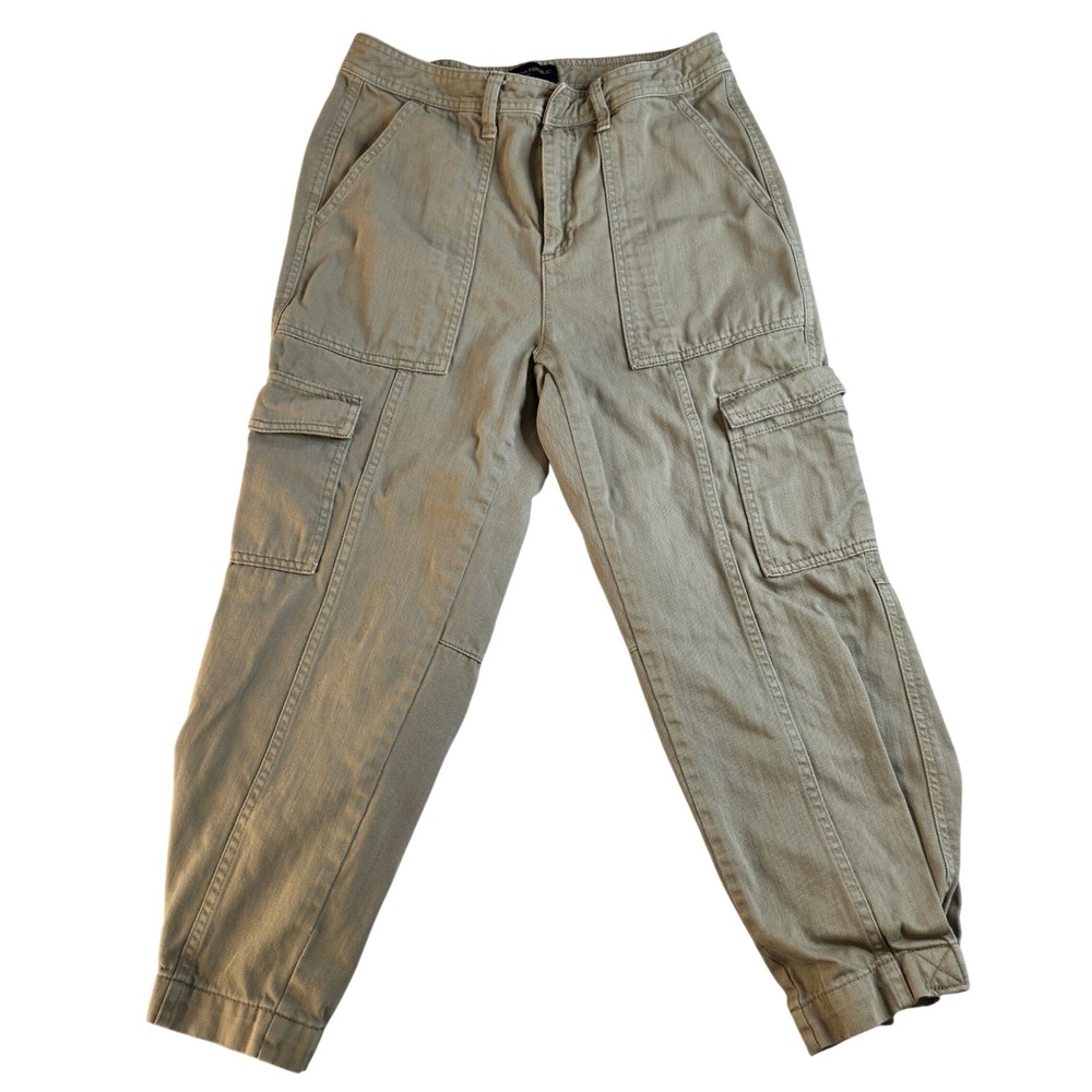 Banana Republic HR Pants Womens 6 Tapered Utility Surplus Cargo Olive Green‎